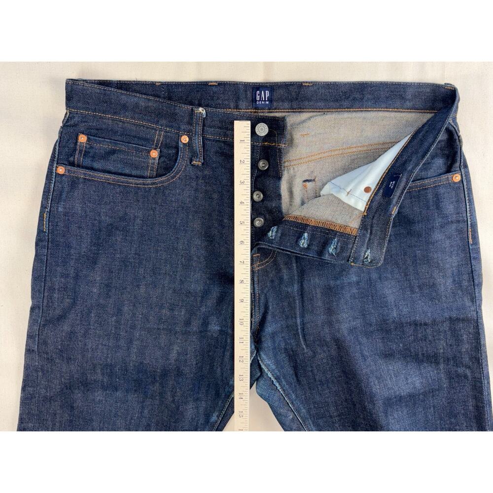 GAP 1969 Japanese Slim Selvedge Jeans 36x34 Vintage Rinse Straight - Picture 5 of 9